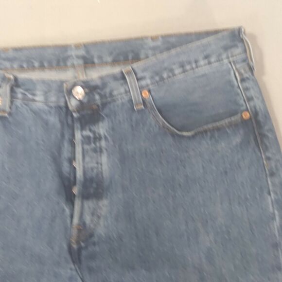 Levi's 501 jeans mens 38 x 29 original straight button fly blue denim pants - Picture 4 of 12